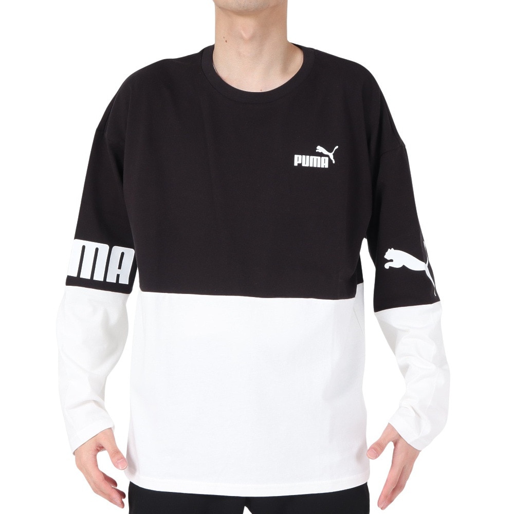 プーマ（PUMA）（メンズ）長袖Tシャツ メンズ POWER  674925 01 BLK