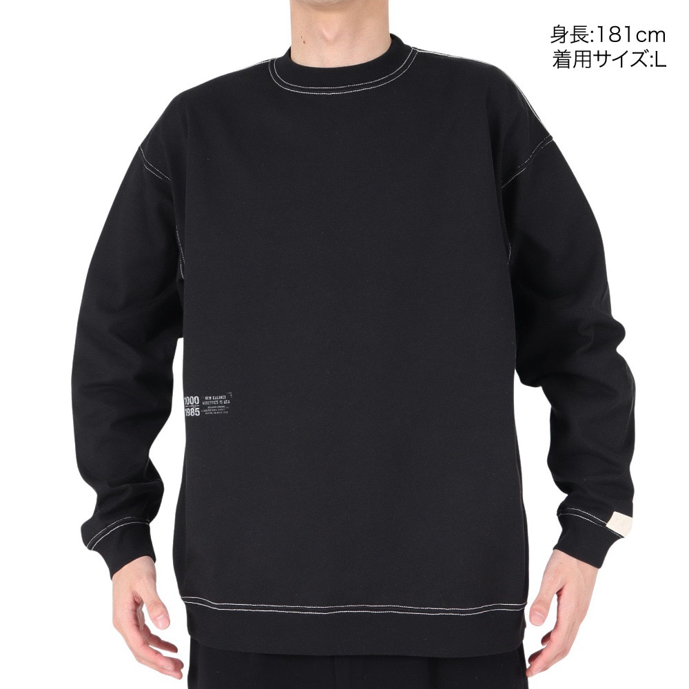 ニューバランス（new balance）（メンズ）1000 リブ裾ロングスリーブ Tシャツレギュラーフィット AMT35101BK