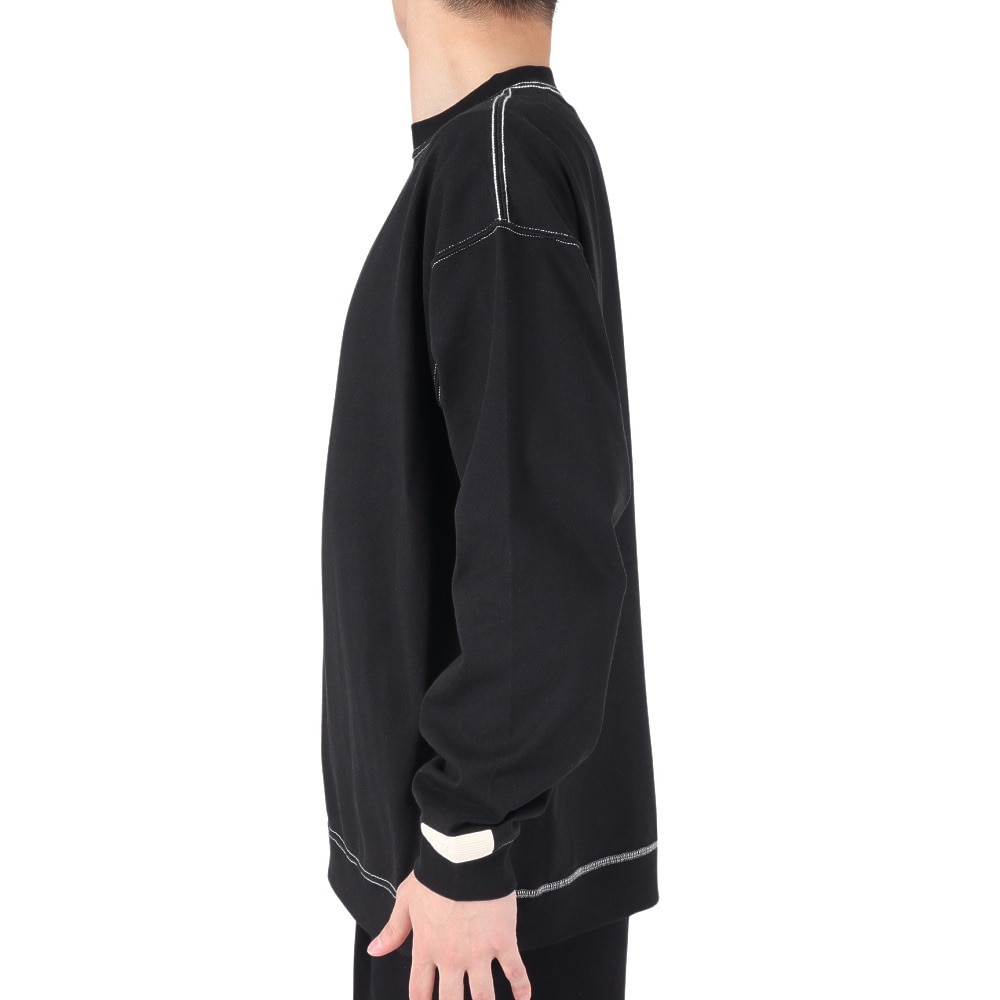 ニューバランス（new balance）（メンズ）1000 リブ裾ロングスリーブ Tシャツオーバーサイズフィット AMT35102BK