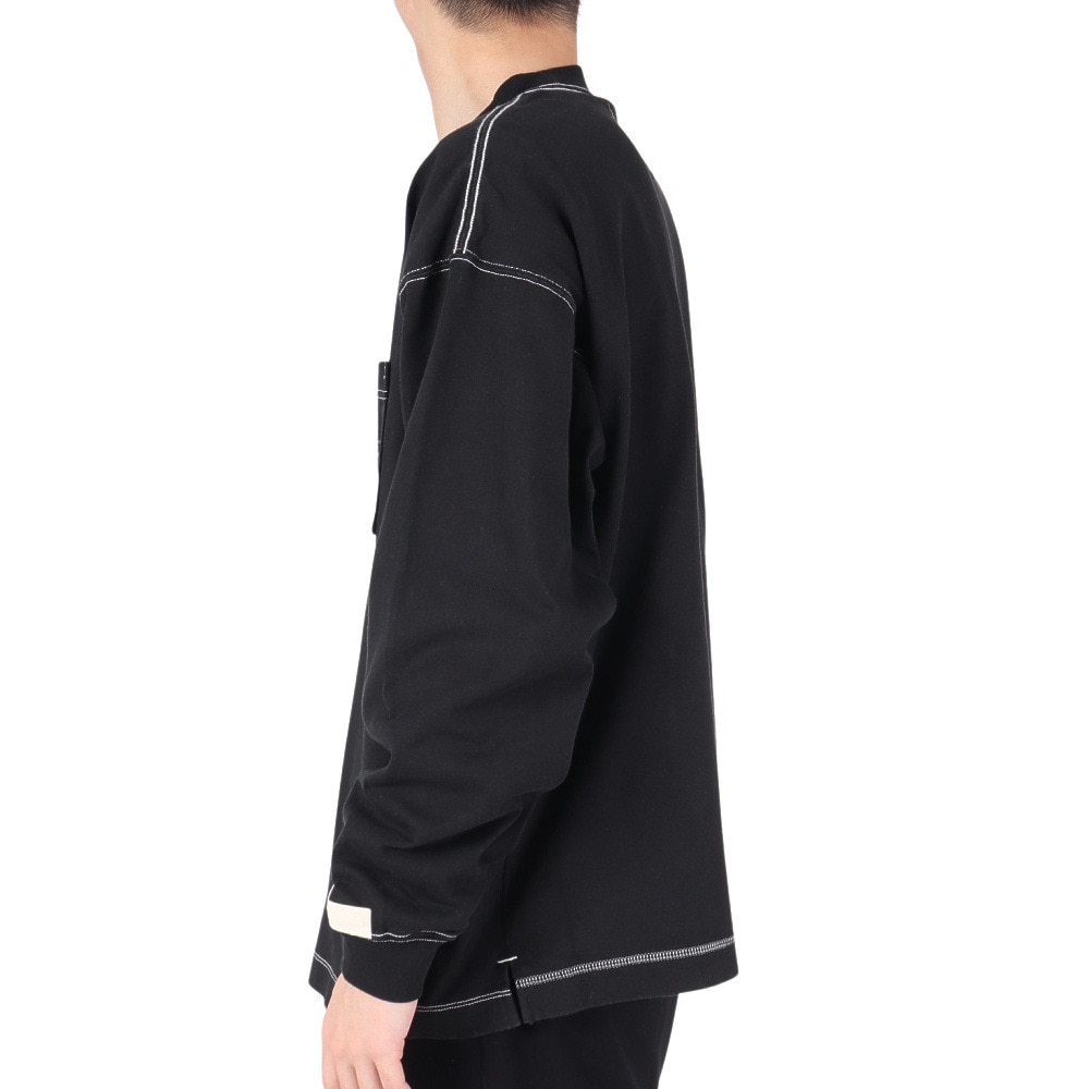 ニューバランス（new balance）（メンズ）1000 ミルナンバリングプリントロングスリーブ Tシャツオーバーサイズフィット AMT35104BK
