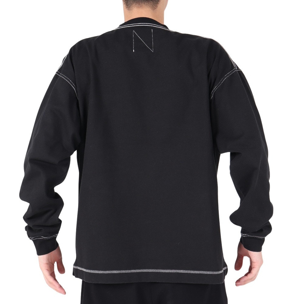 ニューバランス（new balance）（メンズ）1000 ミルナンバリングプリントロングスリーブ Tシャツオーバーサイズフィット AMT35104BK