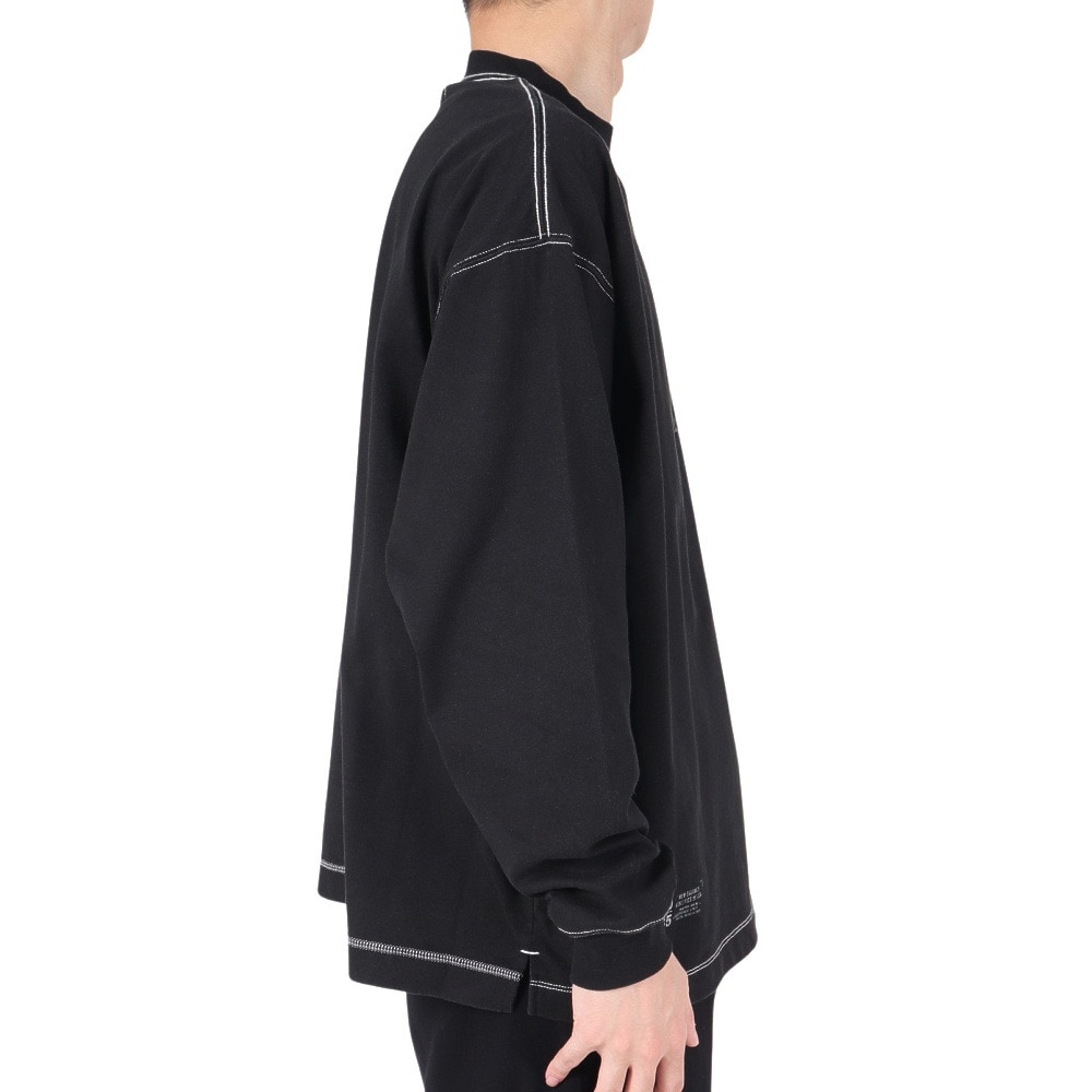 ニューバランス（new balance）（メンズ）1000 ミルナンバリングプリントロングスリーブ Tシャツオーバーサイズフィット AMT35104BK