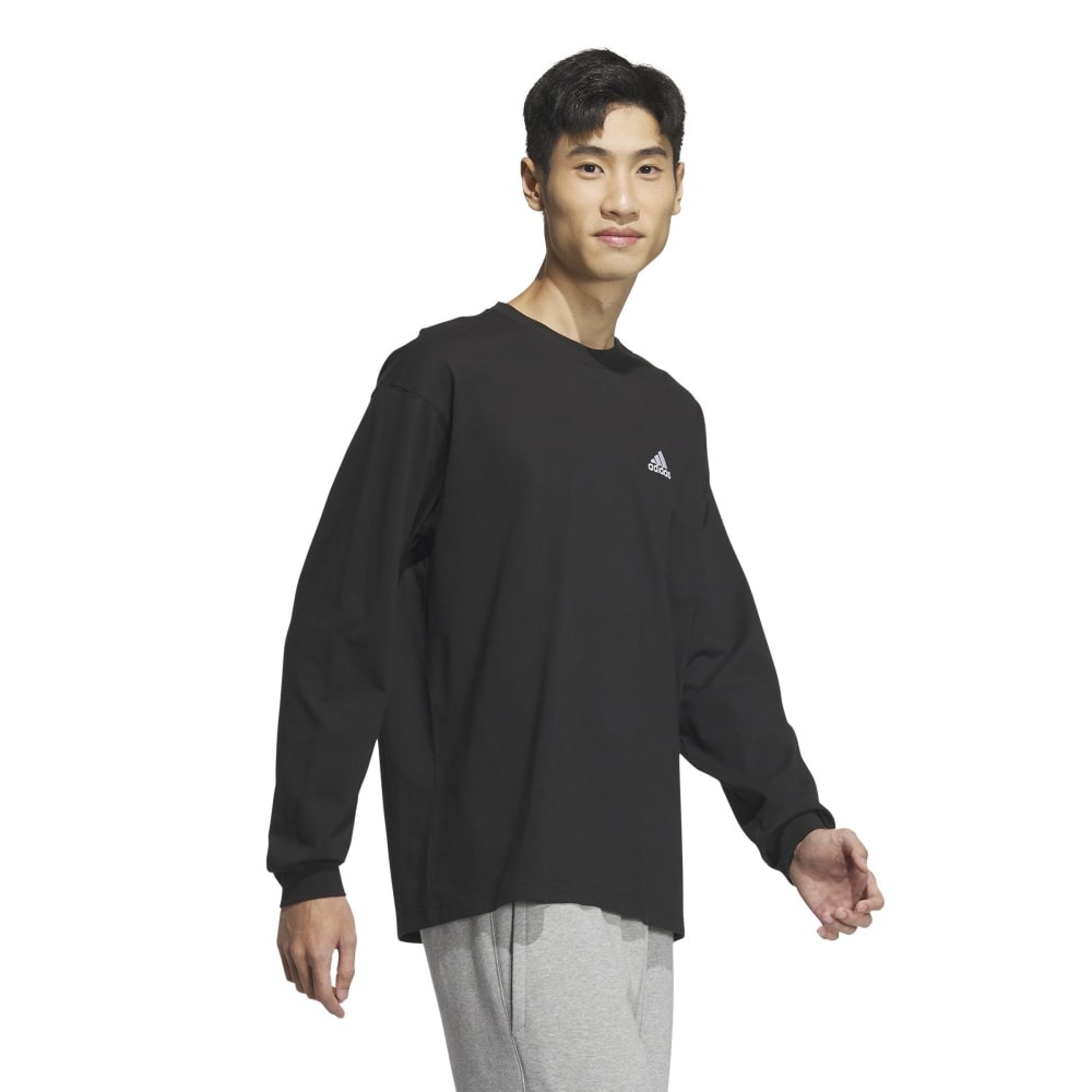 アディダス（adidas）（メンズ）エッセンシャルズ プラス ルーズフィット スモールロゴ 長袖Tシャツ KWF00-JF3925