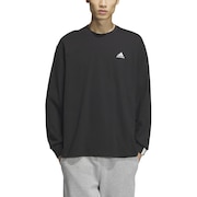(メンズ)エッセンシャルズ プラス ルーズフィット スモールロゴ 長袖Tシャツ KWF00