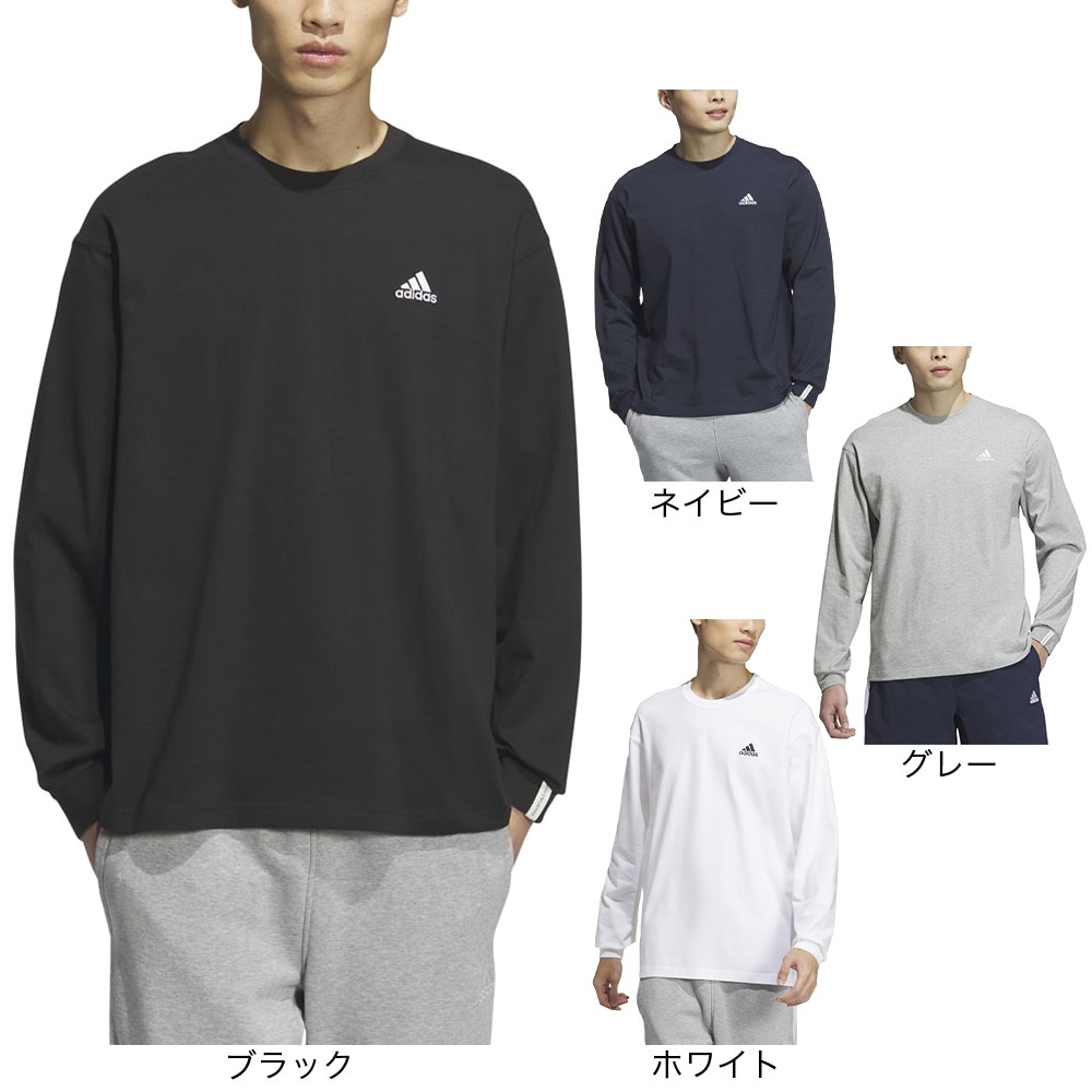 adidas(アディダス) / 長袖Tシャツ/XO/コットン/BLK/XL/LL/2L