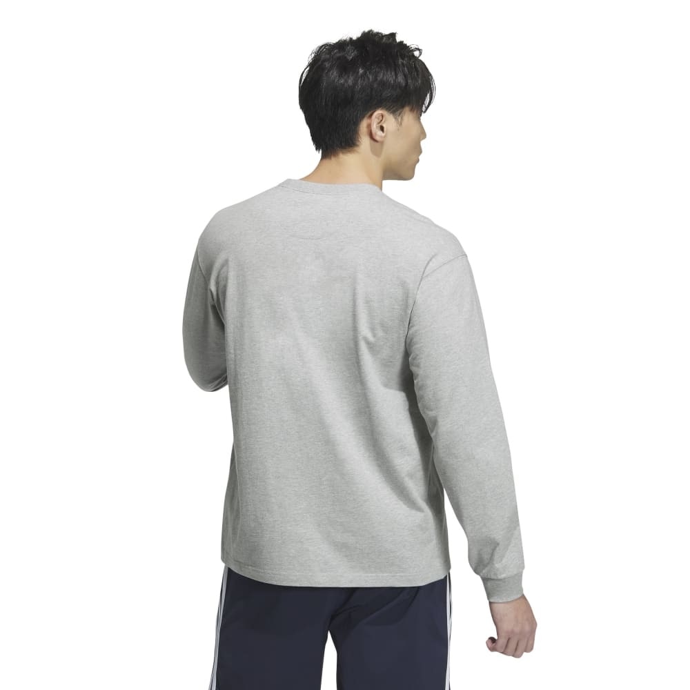 アディダス（adidas）（メンズ）エッセンシャルズ プラス ルーズフィット スモールロゴ 長袖Tシャツ KWF00-JF3927