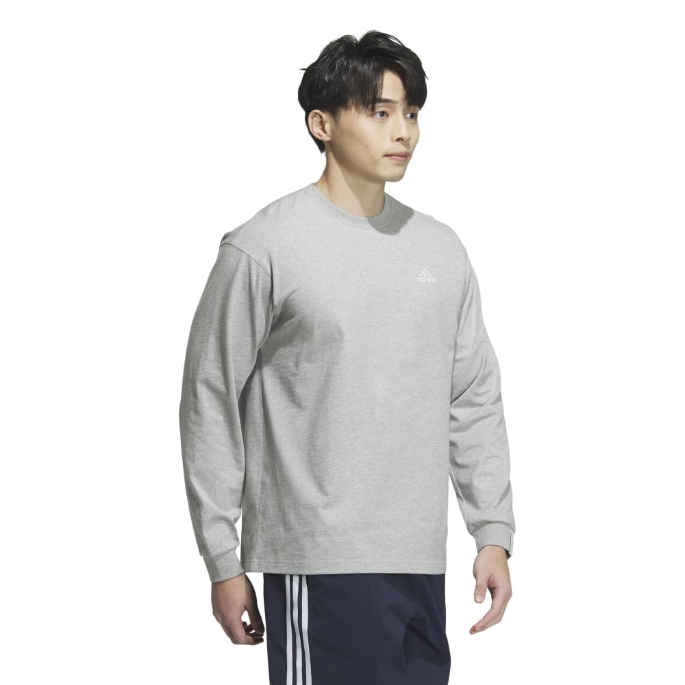 アディダス（adidas）（メンズ）エッセンシャルズ プラス ルーズフィット スモールロゴ 長袖Tシャツ KWF00-JF3927