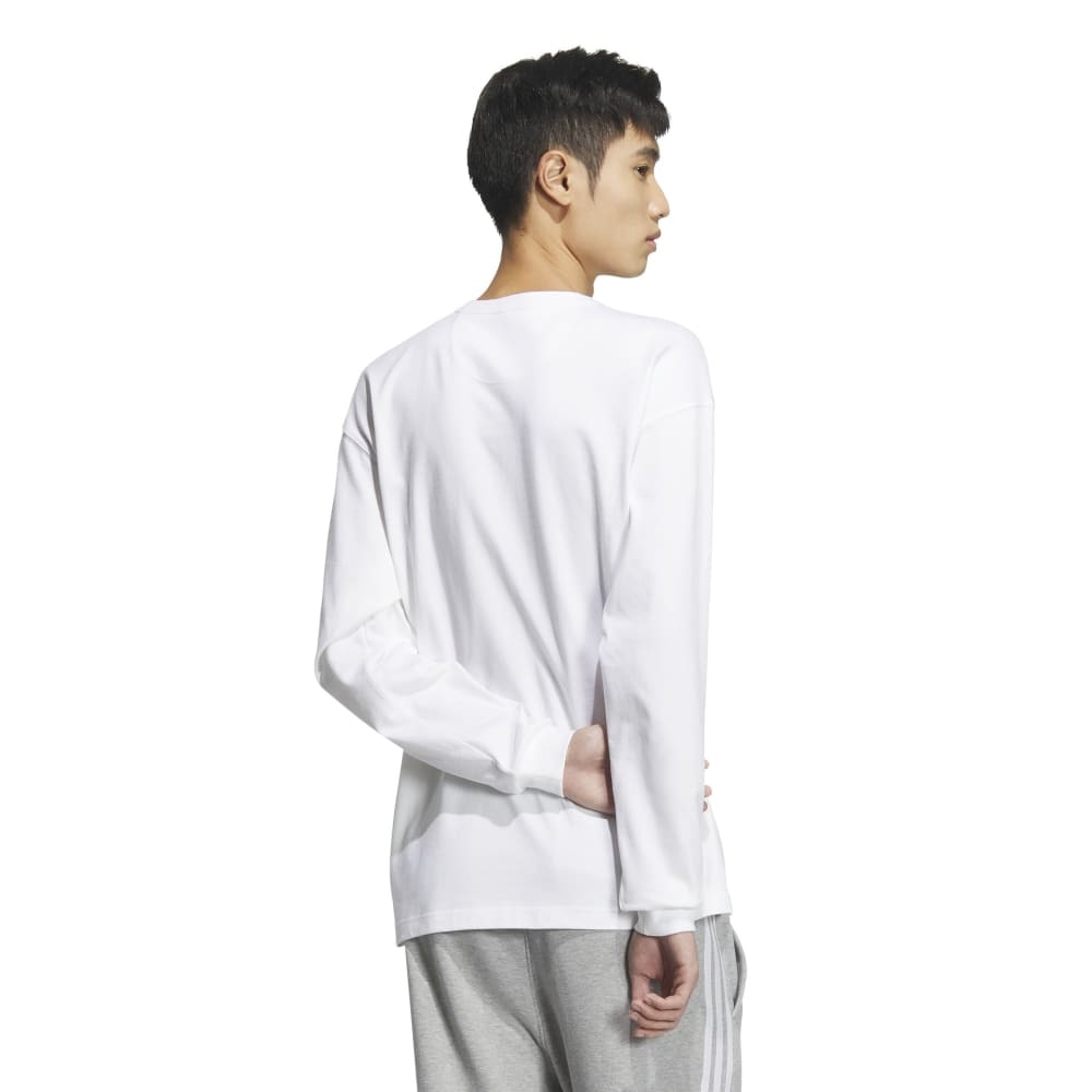 アディダス（adidas）（メンズ）エッセンシャルズ プラス ルーズフィット スモールロゴ Tシャツ 長袖 KWF00-JF3977 ロンT