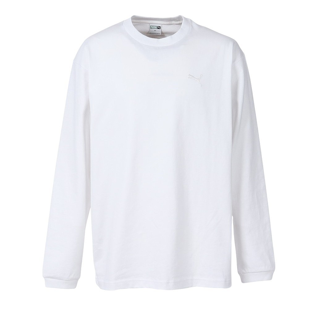 プーマ（PUMA）（メンズ）MWQ 長袖Tシャツ 630169 02 WHT