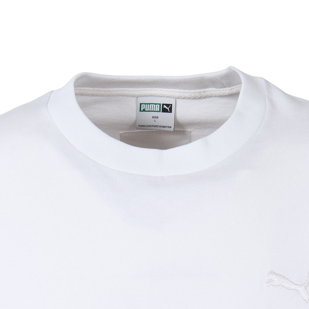 プーマ（PUMA）（メンズ）MWQ 長袖Tシャツ 630169 02 WHT