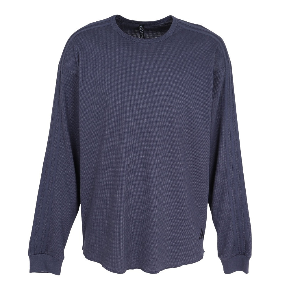 アディダス（adidas）（メンズ）ルーズフィット ライト ワッフル 長袖Tシャツ ゼビオ RD921-KG0771