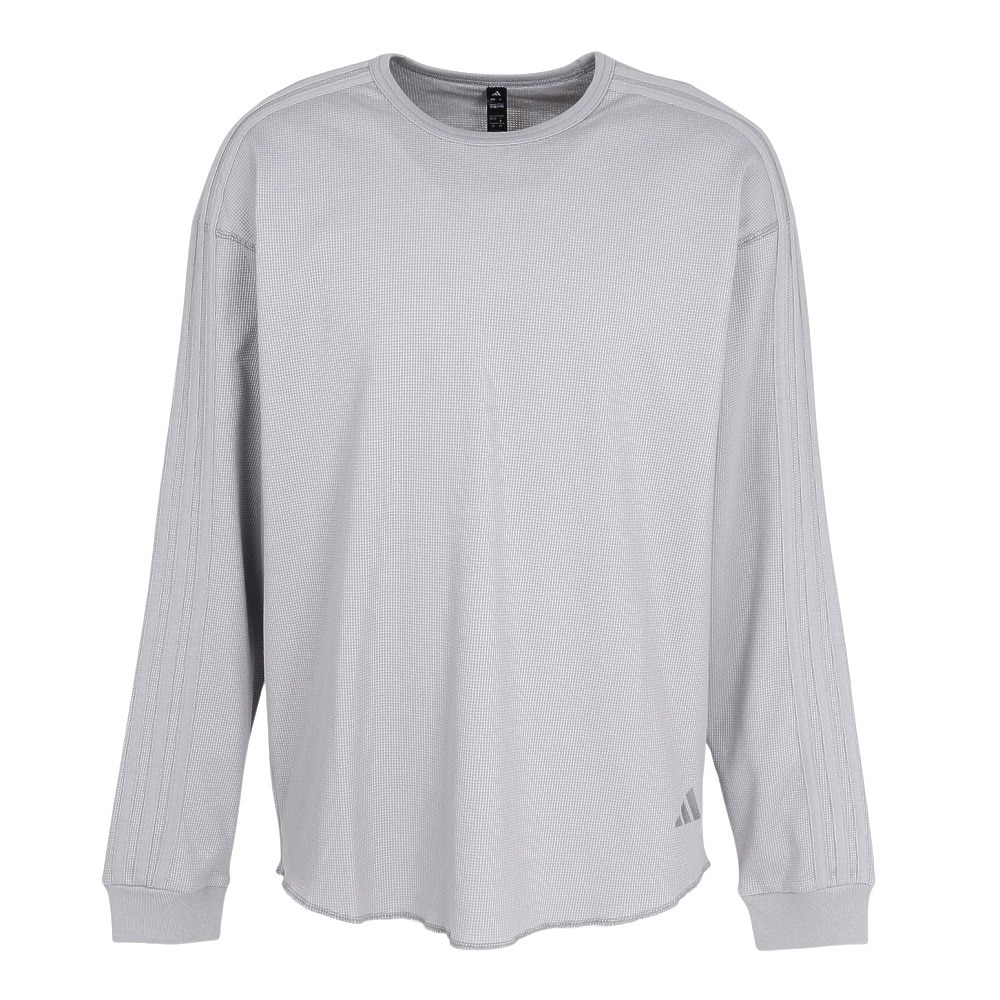 アディダス（adidas）（メンズ）ルーズフィット ライト ワッフル 長袖Tシャツ ゼビオ RD921-KG0772