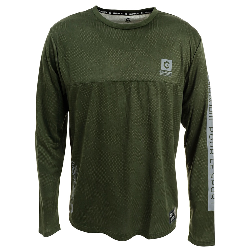 Tシャツ メンズ 長袖 ドライプラスUV 総柄 863GM9CD8136 KHK オンライン価格