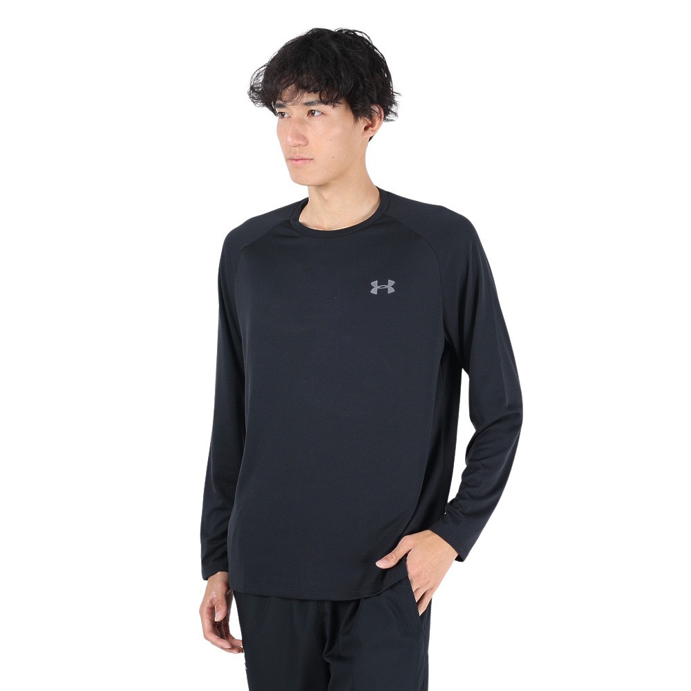 アンダーアーマー（UNDER ARMOUR）（メンズ）長袖Tシャツ ヒートギア(夏向け) メンズ テック2.0 ロングスリーブ 1358562 BLK/GPH AT