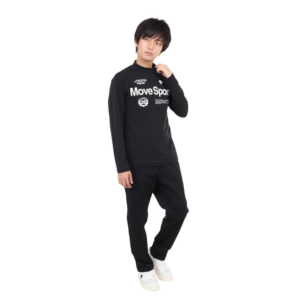 デサント（DESCENTE）（メンズ）長袖Tシャツ メンズ 黒 S.F.TECH モックネック DX-C2363XB BK