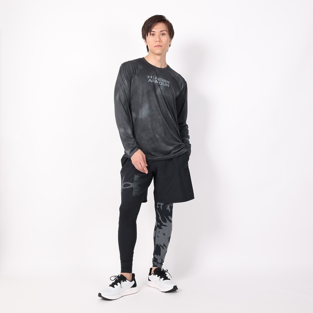 アンダーアーマー（UNDER ARMOUR）（メンズ）長袖Tシャツ メンズ テック プリント ロングスリーブシャツ 1381358 001
