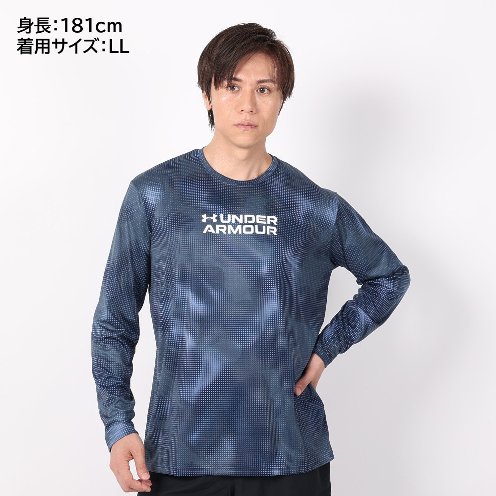 アンダーアーマー（UNDER ARMOUR）（メンズ）長袖Tシャツ メンズ テック プリント ロングスリーブシャツ 1381358 480