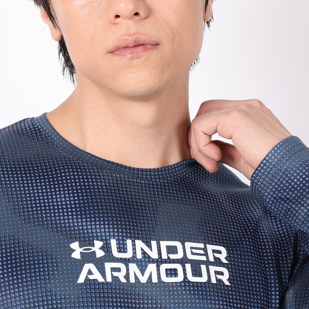 アンダーアーマー（UNDER ARMOUR）（メンズ）長袖Tシャツ メンズ テック プリント ロングスリーブシャツ 1381358 480