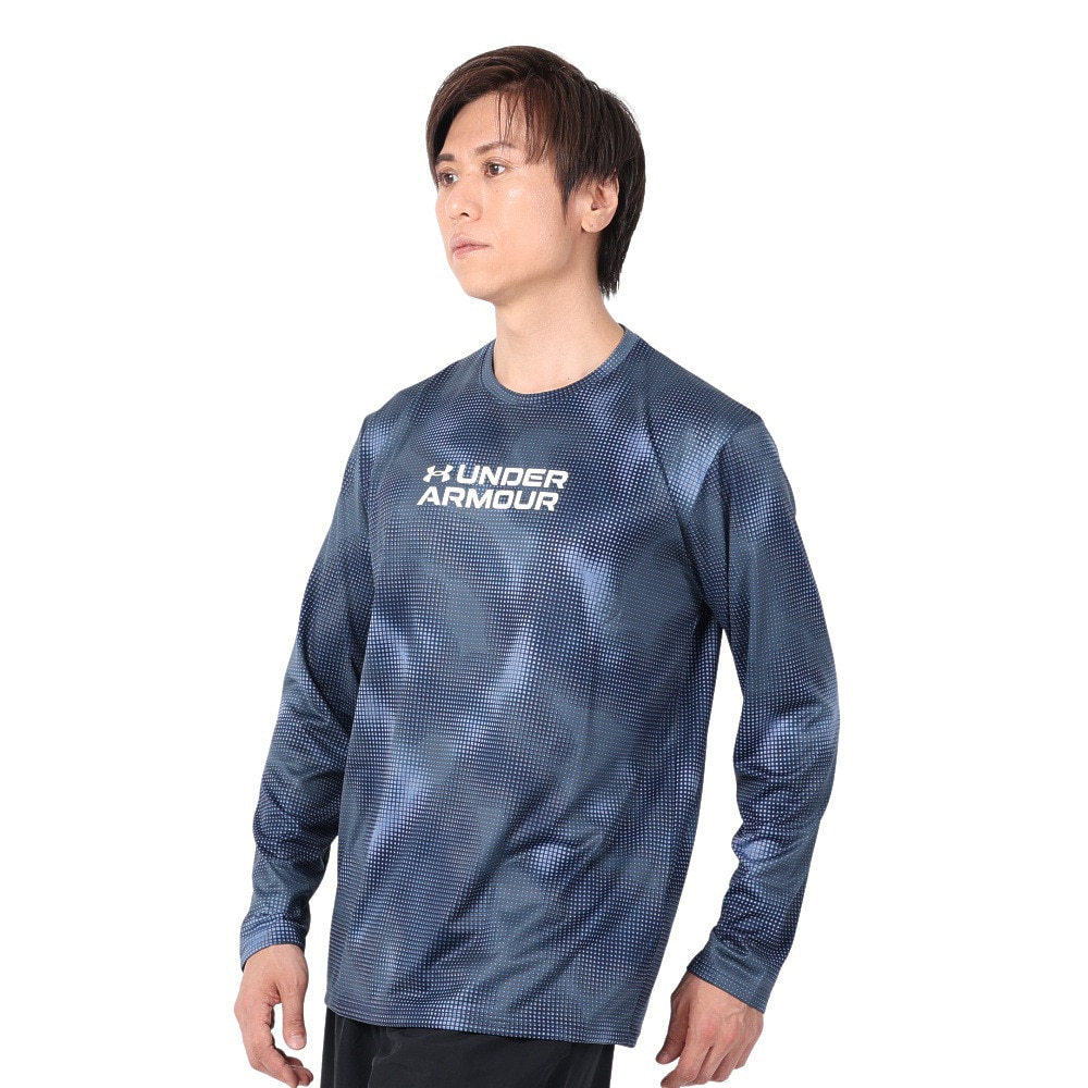 アンダーアーマー（UNDER ARMOUR）（メンズ）長袖Tシャツ メンズ テック プリント ロングスリーブシャツ 1381358 480