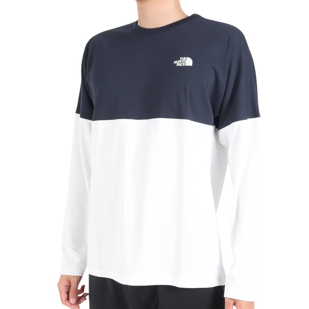 ノースフェイス(THE NORTH FACE)(メンズ)長袖Tシャツ メンズ Bi-Colored Nuptse NT82384 UN ノースフェイス Bi-Colored Nuptse Mサイズ