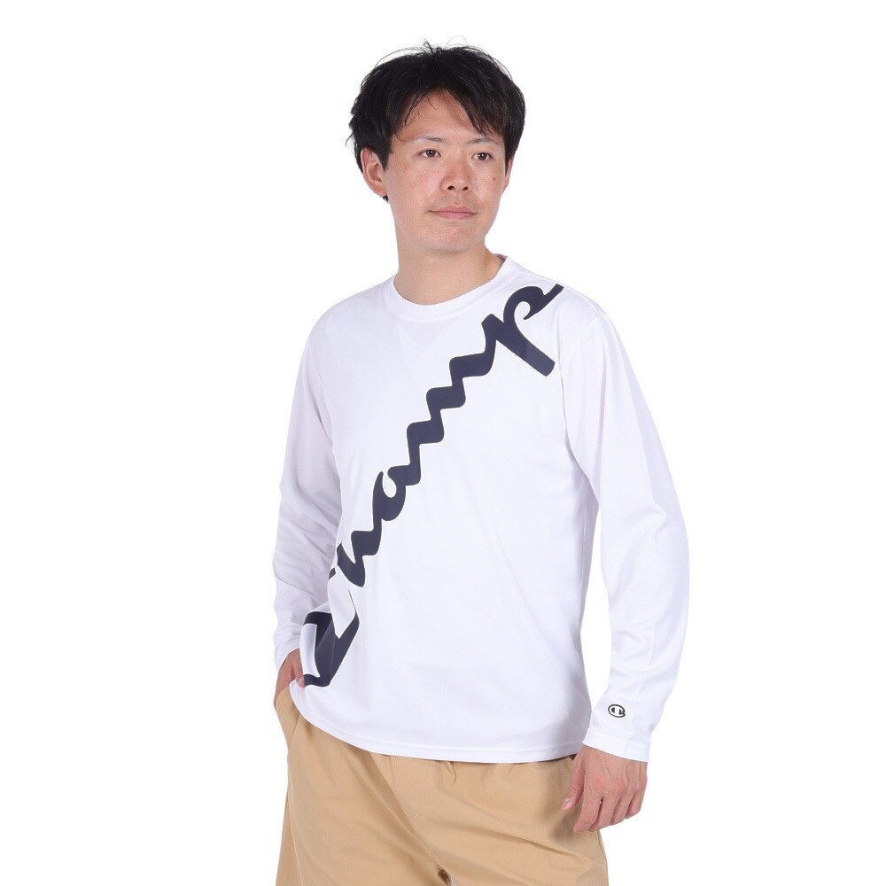 チャンピオン（CHAMPION）（メンズ）ドライバックメッシュ 長袖Tシャツ C3-AS402 010