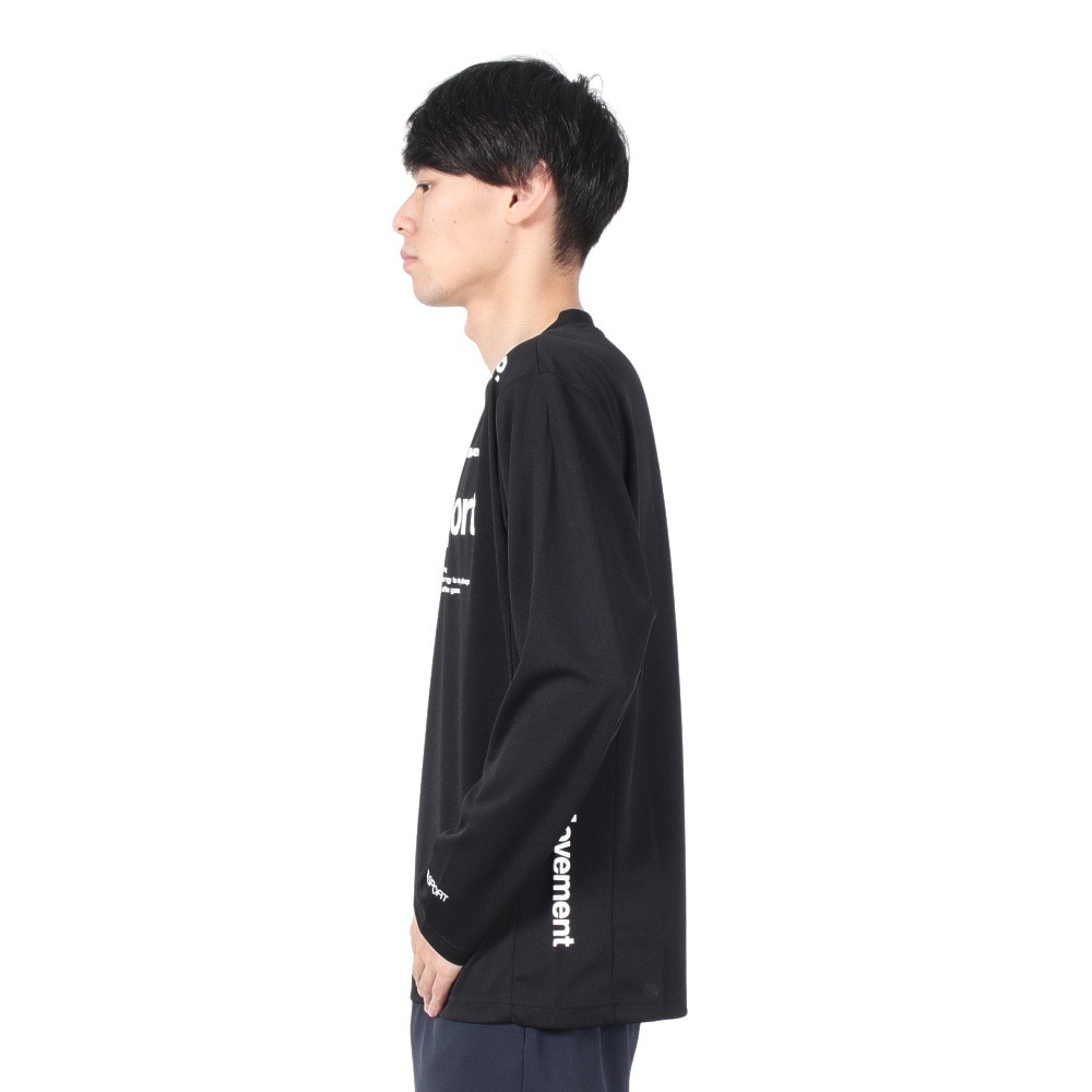 デサント（DESCENTE）（メンズ）オーセンティックロゴ 長袖シャツ ST4FLT00M BK00
