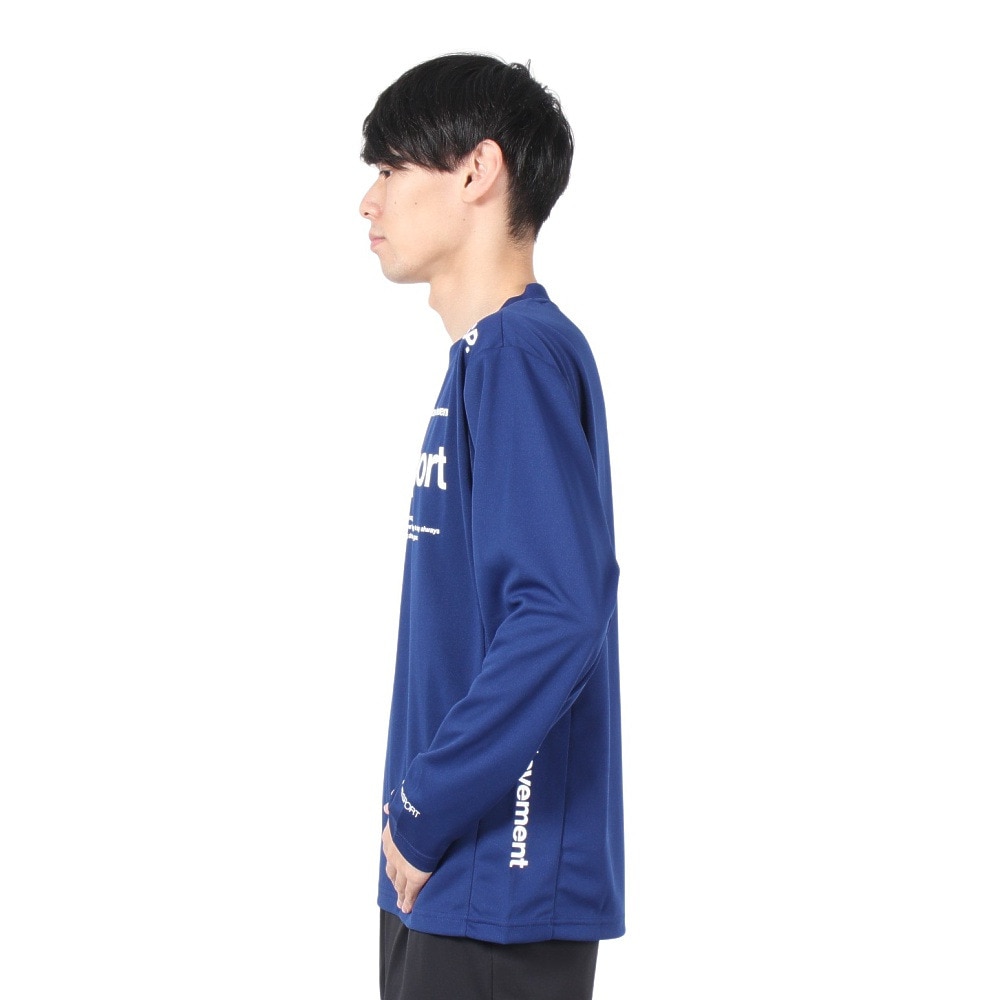 デサント（DESCENTE）（メンズ）オーセンティックロゴ 長袖シャツ ST4FLT00M BL00