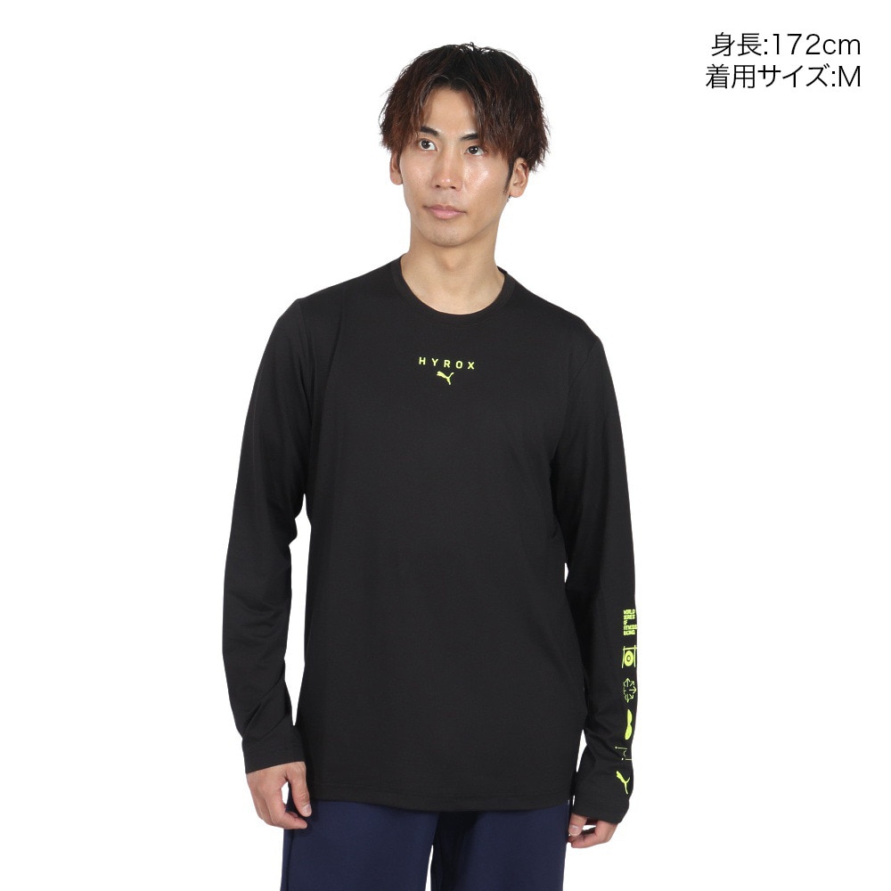 プーマ（PUMA）（メンズ）PUMA×HYROX クラウドスパン ロングスリーブTシャツ 526890 01 BLK