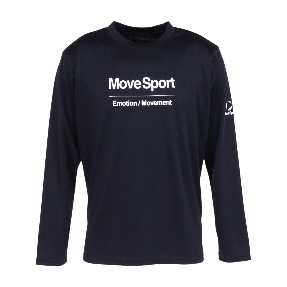 未使用　旭化成　デサント　ランニング　Tシャツ Lサイズ デサント（DESCENTE）（メンズ）長袖プリントTシャツ ST6SLTX1MB NV00
