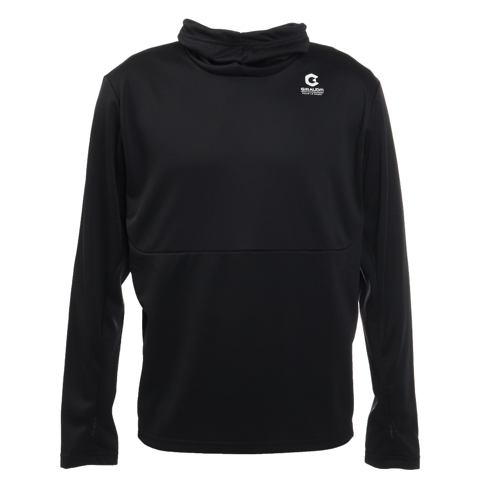  洗える抗ウイルス素材 ナノガード 吸汗速乾 UVカット 長袖Tシャツ 863GM1TP6605 BLK 生地 服 洗える 速乾