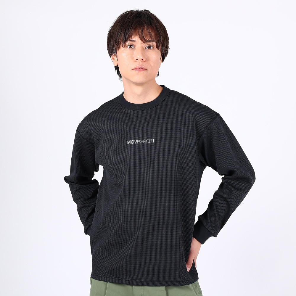 デサント（DESCENTE）（メンズ）S.F.TECH ソフトワッフルクルーシャツ DX-C2701XB BK