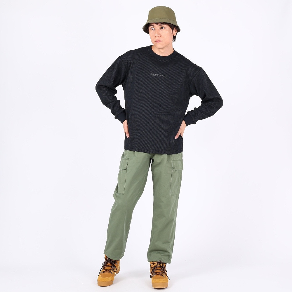 デサント（DESCENTE）（メンズ）S.F.TECH ソフトワッフルクルーシャツ DX-C2701XB BK