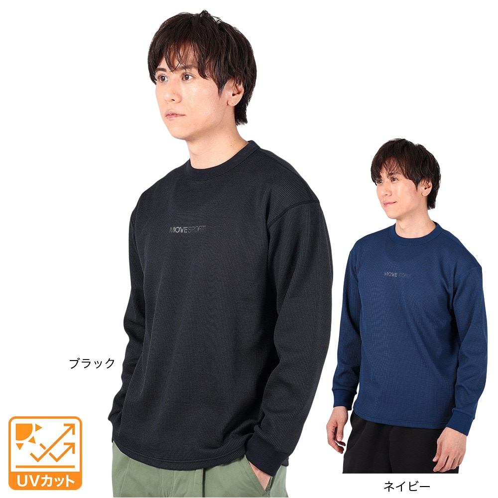 デサント（DESCENTE）（メンズ）S.F.TECH ソフトワッフルクルーシャツ DX-C2701XB BK
