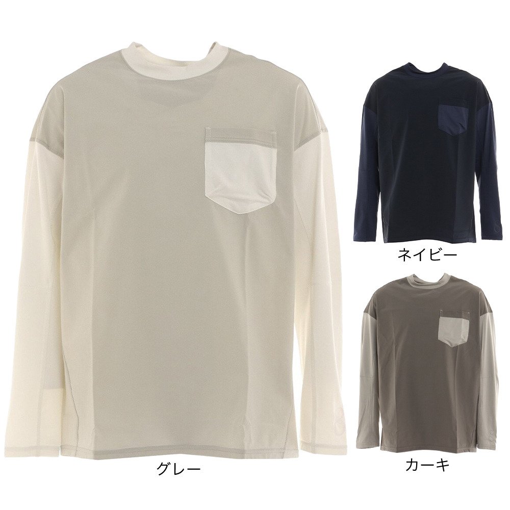 ウィッテム（HUITIEME）（メンズ）長袖Tシャツ メンズ ハイブリット 191-26210-013
