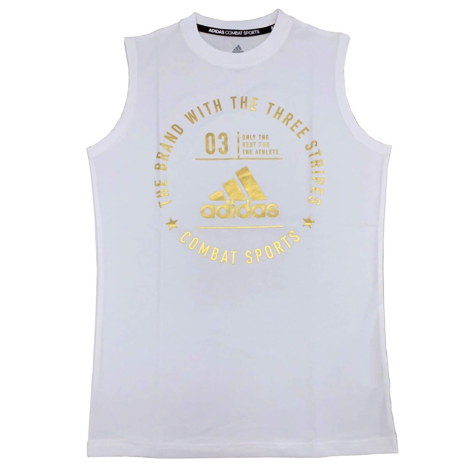 アディダス（adidas）（メンズ、レディース）COMBAT SPORTS ws ノースリーブTシャツ CL04-CS22 WHT/GLD