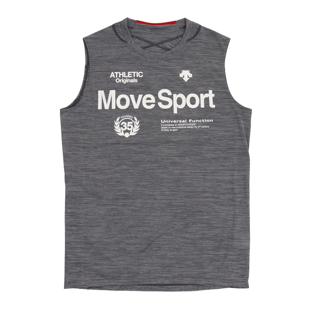 デサント（DESCENTE）（メンズ）Move Sport BRZ+ ヘザー タンクトップ ノースリーブシャツ DMMTJA55 BKM