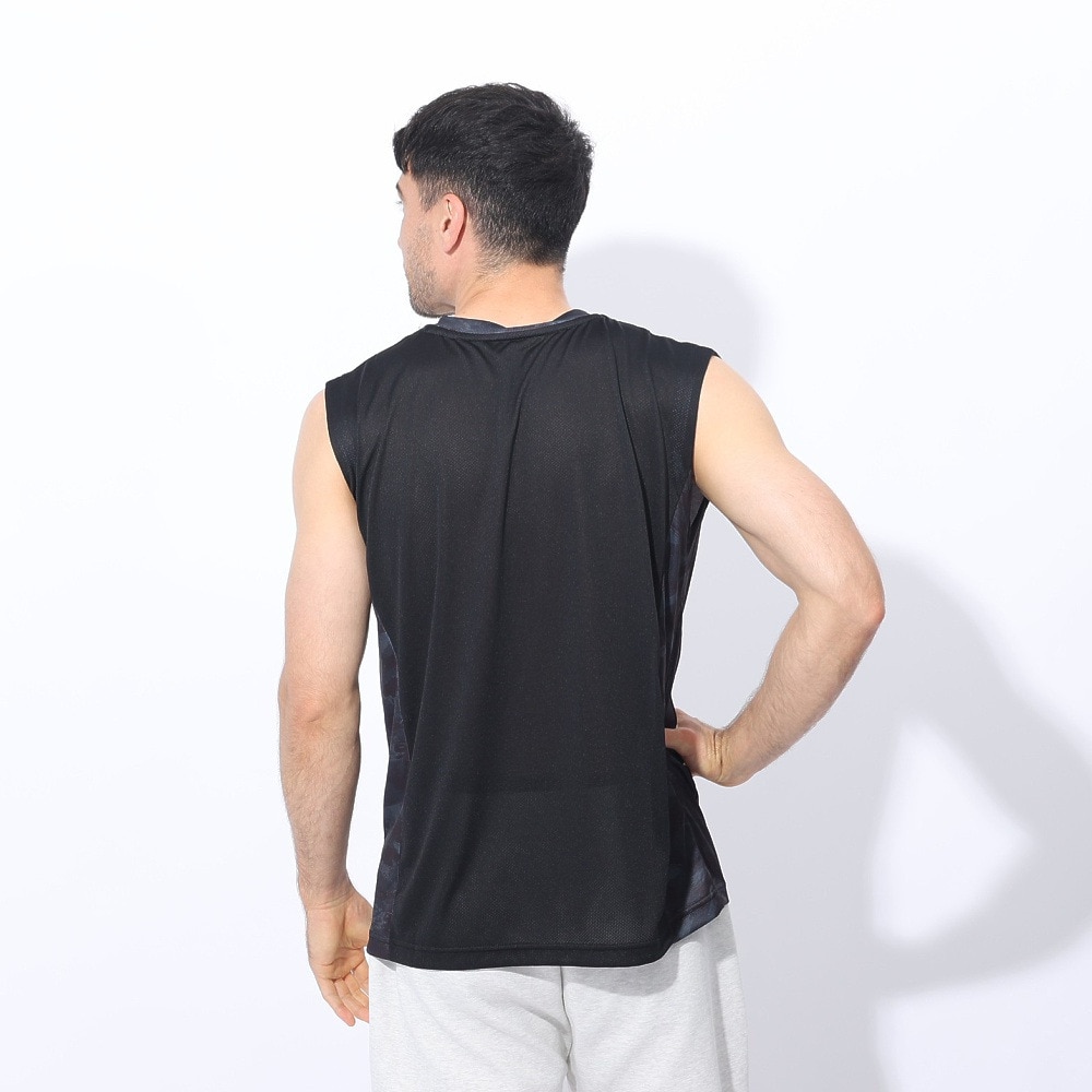 ジローム（GIRAUDM）（メンズ）ドライプラスクール シャインブロック メッシュ ノースリーブ CT4S0018-TR863-GRSD BLK