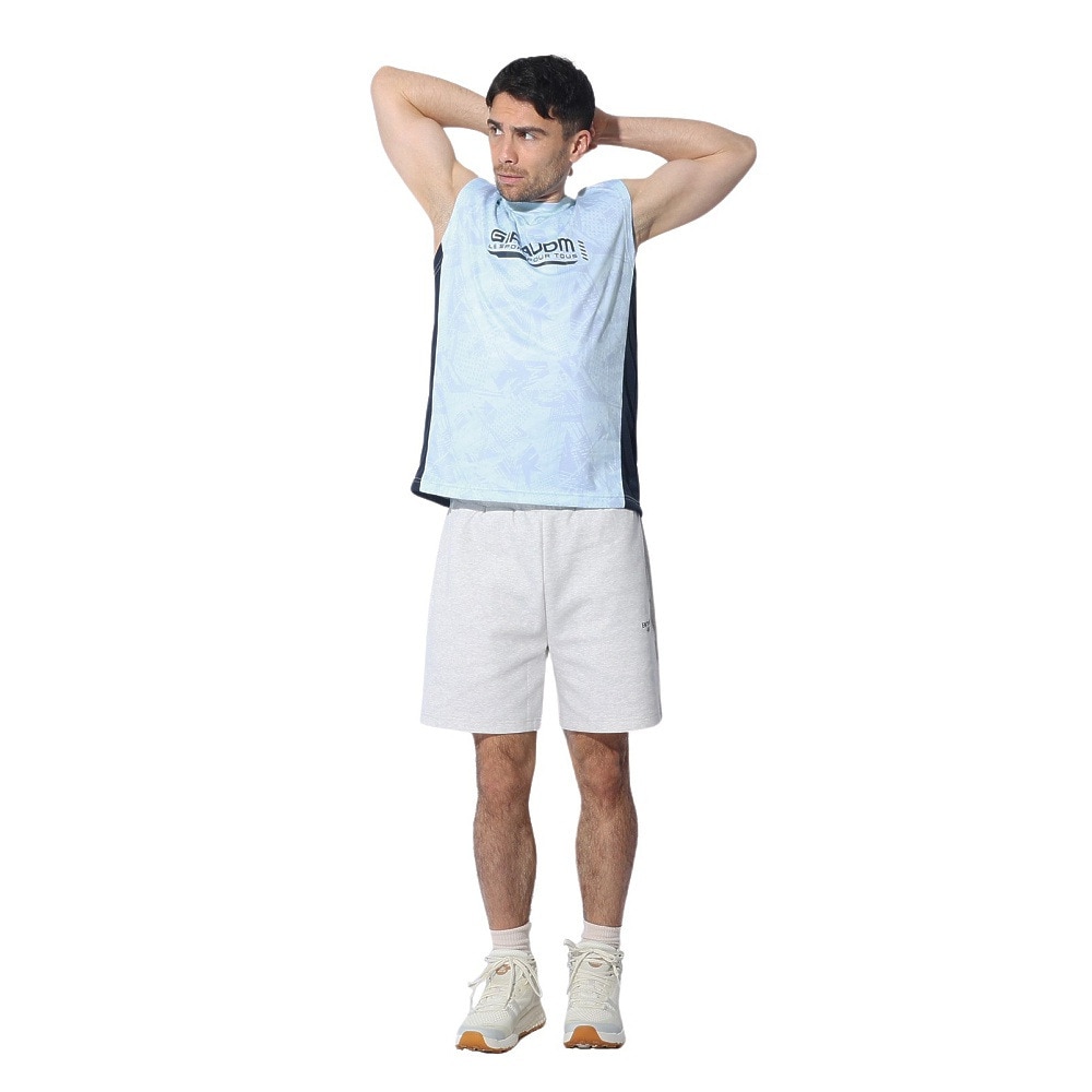 ジローム（GIRAUDM）（メンズ）ドライプラスクール シャインブロック メッシュ ノースリーブTシャツ CT4S0019-TR863-GRSD SAX