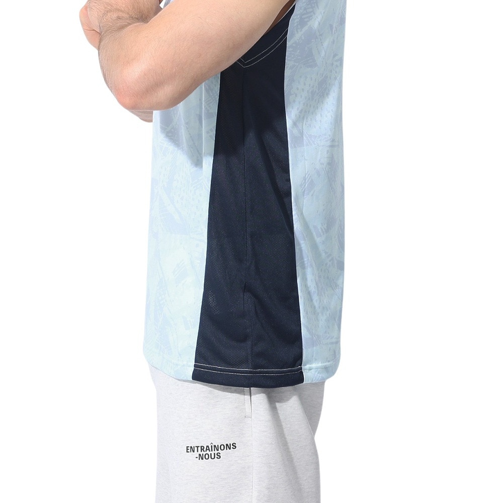 ジローム（GIRAUDM）（メンズ）ドライプラスクール シャインブロック メッシュ ノースリーブTシャツ CT4S0019-TR863-GRSD SAX