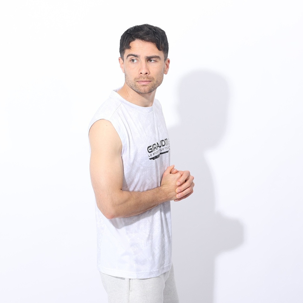 ジローム（GIRAUDM）（メンズ）ドライプラスクール シャインブロック メッシュ ノースリーブTシャツ CT4S0019-TR863-GRSD WHT