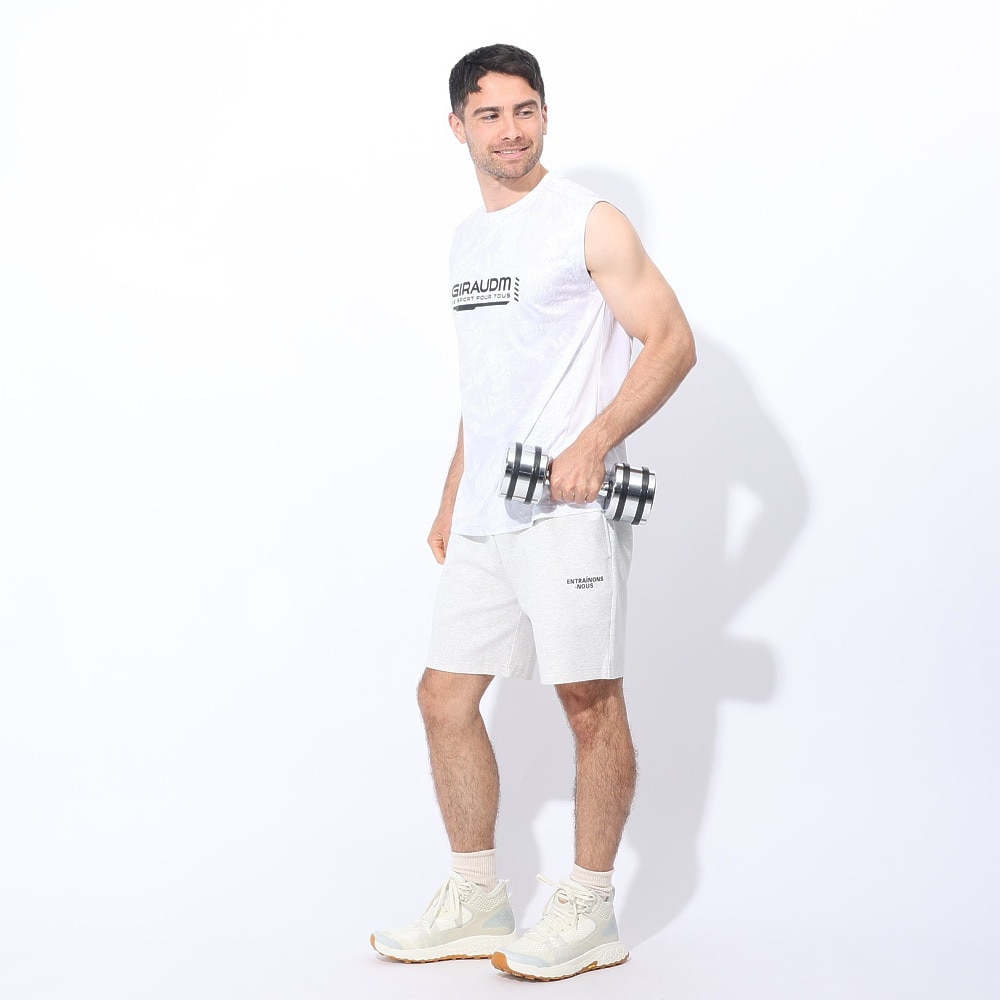 ジローム（GIRAUDM）（メンズ）ドライプラスクール シャインブロック メッシュ ノースリーブTシャツ CT4S0019-TR863-GRSD WHT