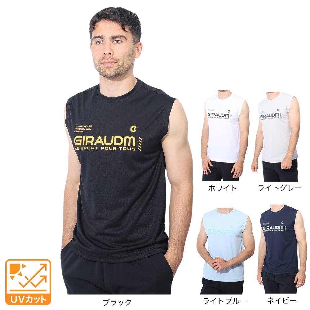 ジローム（GIRAUDM）（メンズ）ドライプラスクール シャインブロック メッシュ ノースリーブ CT4S0031-TR863-GRES NVY