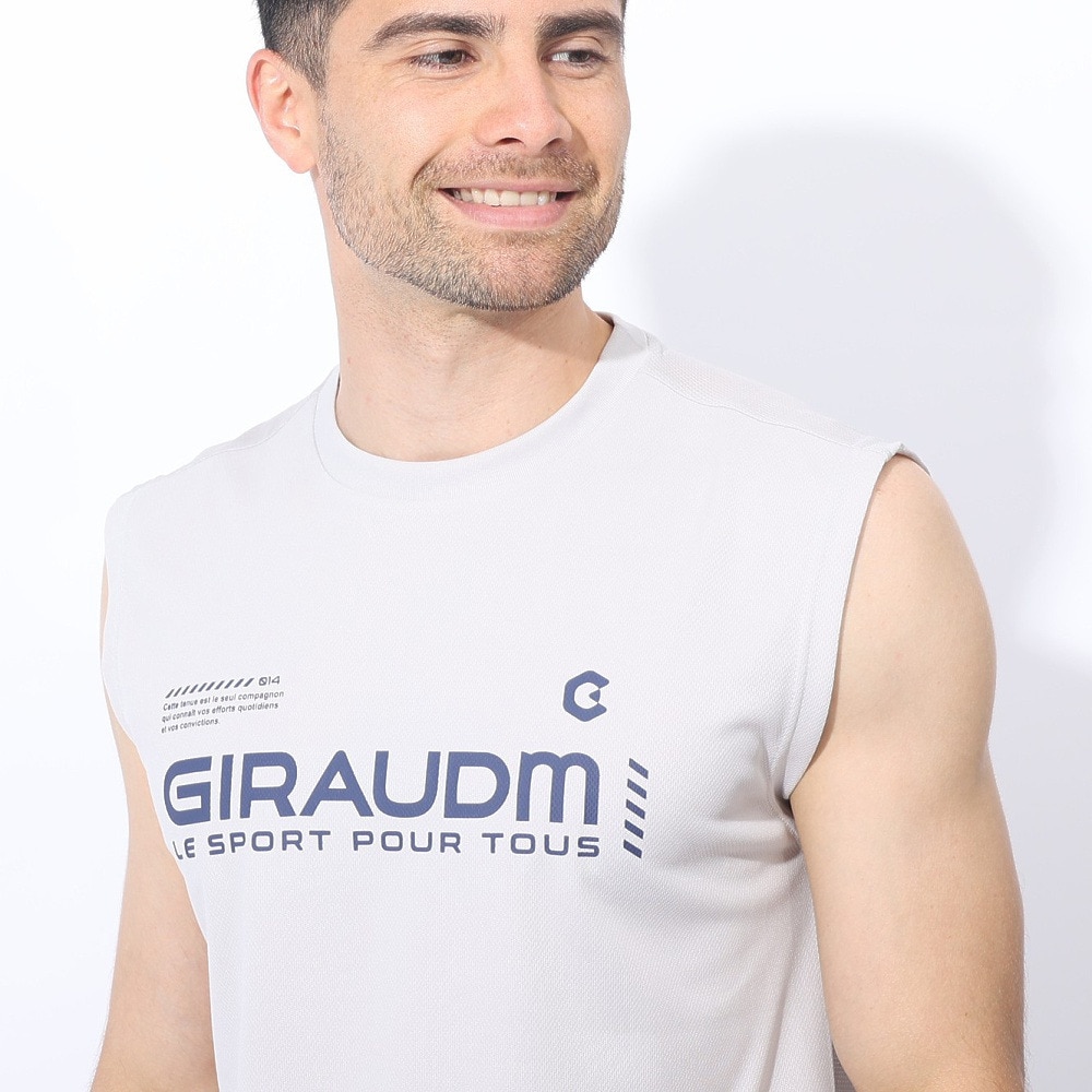 ジローム（GIRAUDM）（メンズ）ドライプラスクール シャインブロック メッシュ ノースリーブ CT4S0031-TR863-GRES GRY