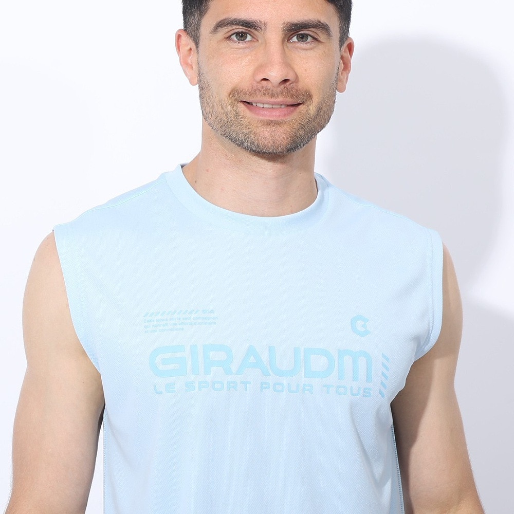 ジローム（GIRAUDM）（メンズ）ドライプラスクール シャインブロック メッシュ ノースリーブ CT4S0031-TR863-GRES LBLU