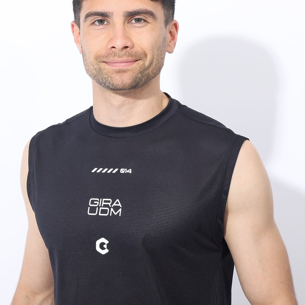 ジローム（GIRAUDM）（メンズ）ドライプラス メッシュ ノースリーブTシャツ CT4S0033-TR863-GRES BLK