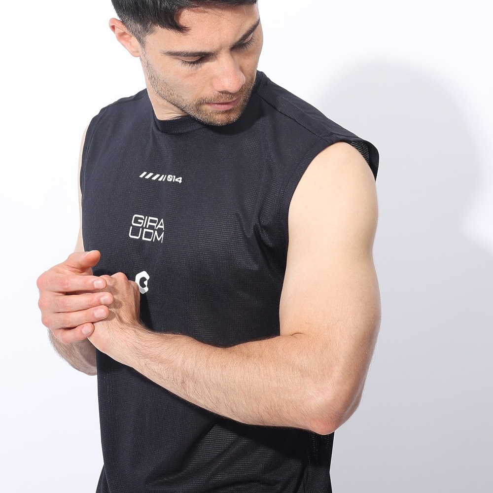 ジローム（GIRAUDM）（メンズ）ドライプラス メッシュ ノースリーブTシャツ CT4S0033-TR863-GRES BLK
