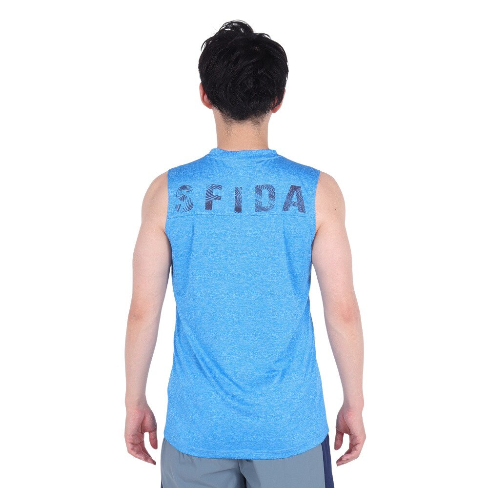 スフィーダ（SFIDA）（メンズ）COOLTECT SFIDA TR ノースリーブシャツヘザー SA-24X23 BLU