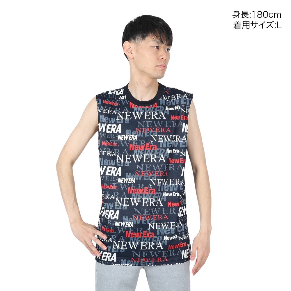 ニューエラ（NEW ERA）（メンズ、レディース）テック タンクトップ Text All Over 14121951