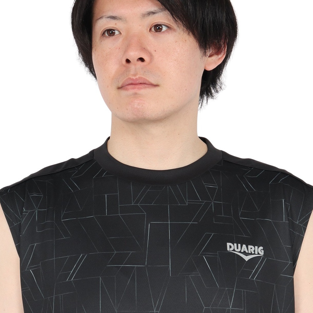 デュアリグ（DUARIG）（メンズ）ドライプラスクール シャインブロック メッシュ ノースリーブTシャツ 5S0012-TRCT-863HD BLK