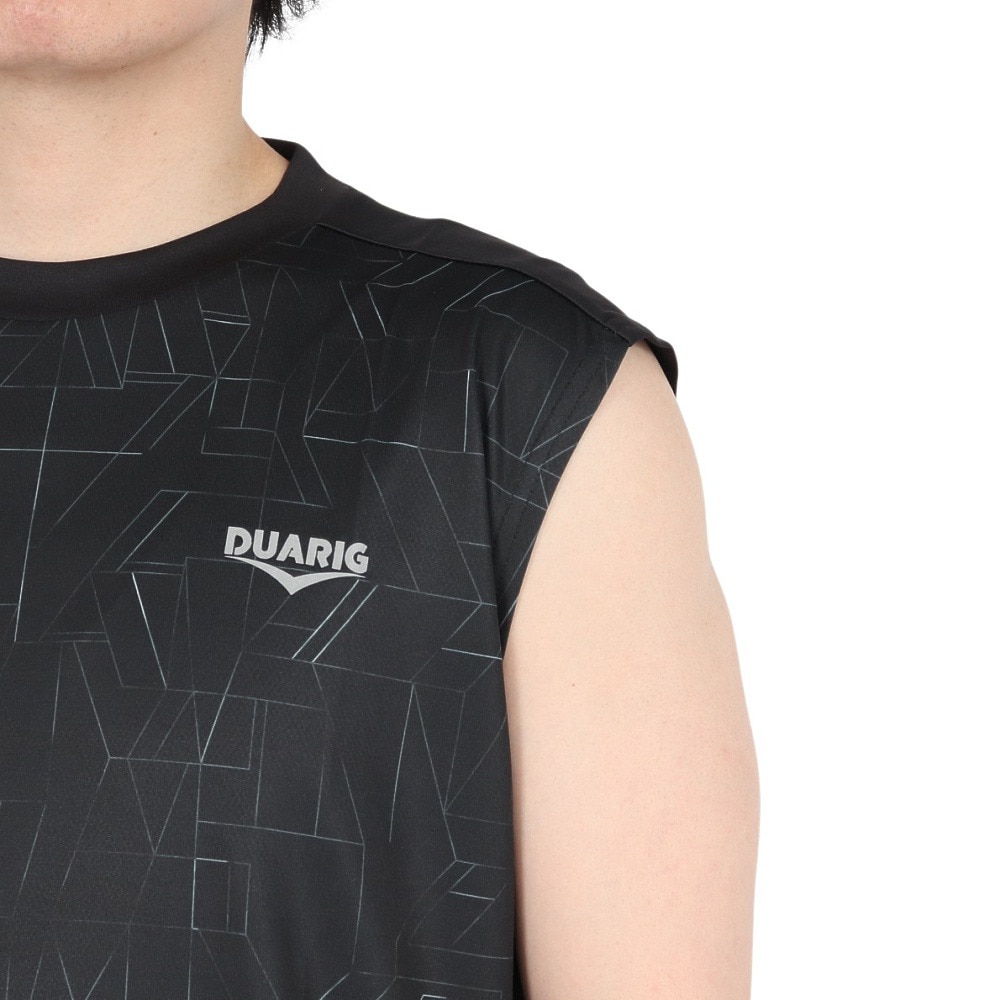 デュアリグ（DUARIG）（メンズ）ドライプラスクール シャインブロック メッシュ ノースリーブTシャツ 5S0012-TRCT-863HD BLK
